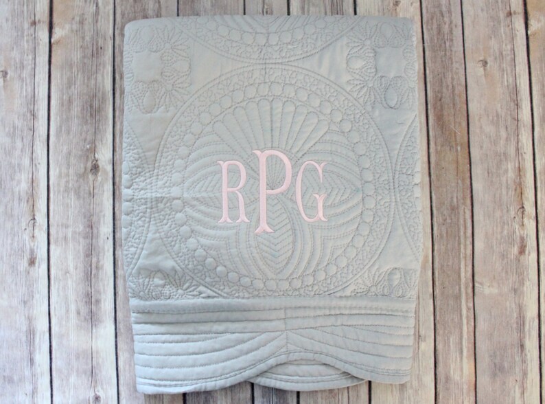 Monogrammed Baby Blanket Navy Grey Baby Monogram Baby Quilt New Baby Personalized Baby Blanket Baby Boy Quilt Personalized Baby Quilt