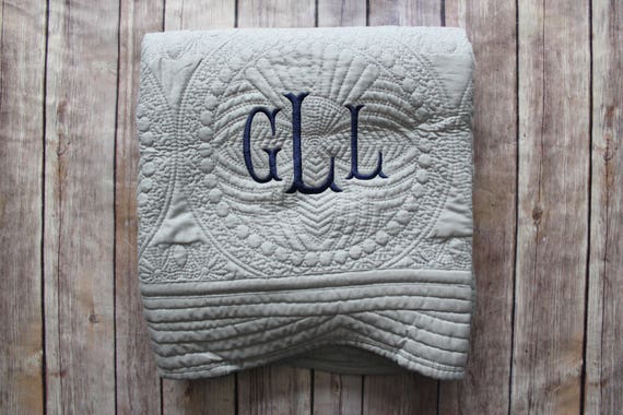 monogrammed baby blankets etsy