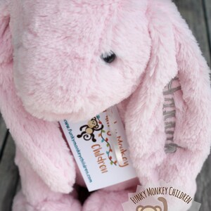 Personalized Easter bunny, Stuffed Easter Bunny, Monogrammed Easter Bunny, Monogrammed Bunny, Monogrammed easter, baby bunny, baby stuffy image 4