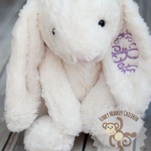 Personalized Easter bunny, Stuffed Easter Bunny, Monogrammed Easter Bunny, Monogrammed Bunny, Monogrammed easter, baby bunny, baby stuffy image 7