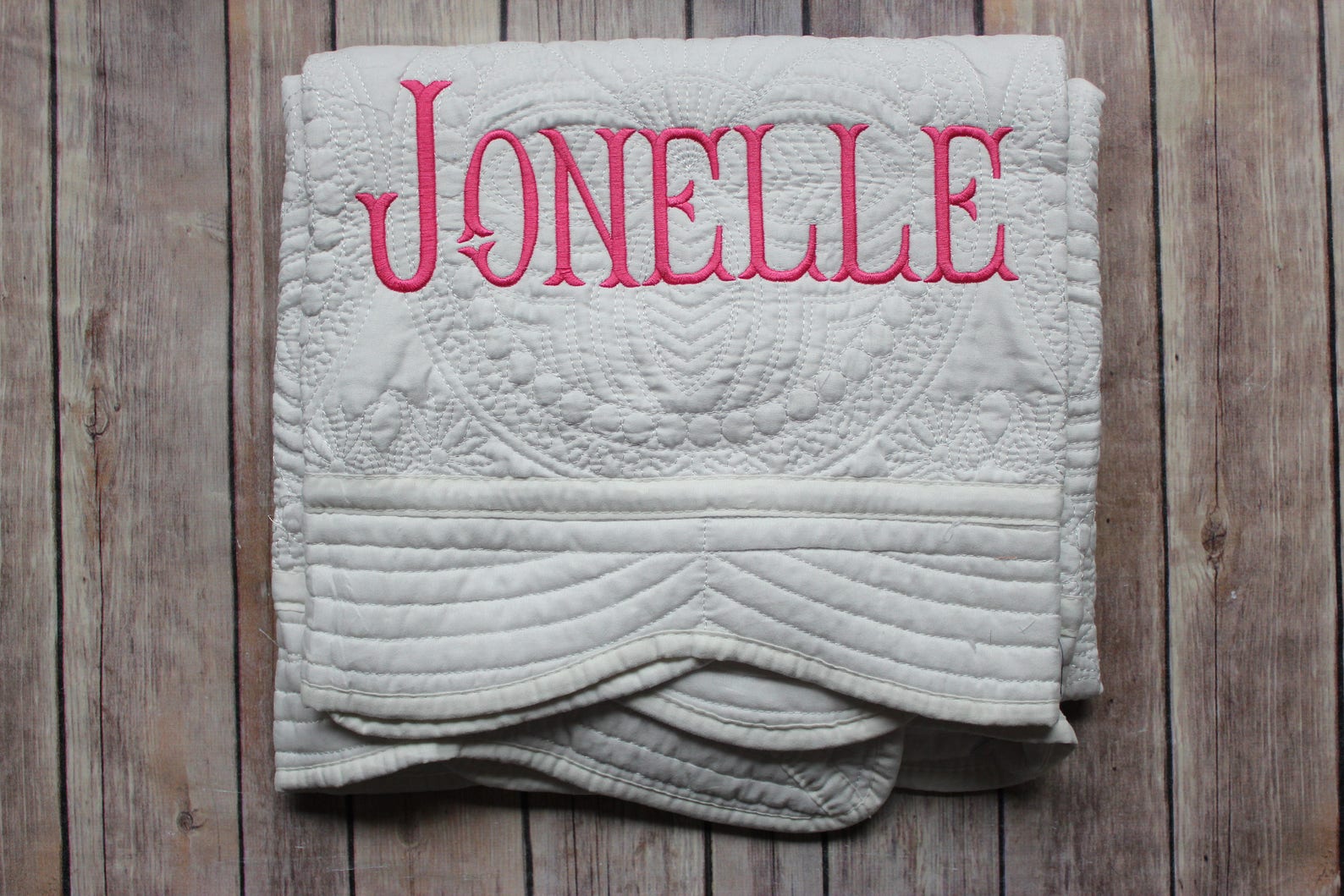 Monogrammed Baby Quilt Baby Girl Quilt Baby Name Quilt Baby Etsy