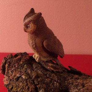 Sale  Owl/ small owl/ owl / figurine/ ceramic/ 2 3/4&quot;H.Nice decoration of plants . Miniature. Mini owl.