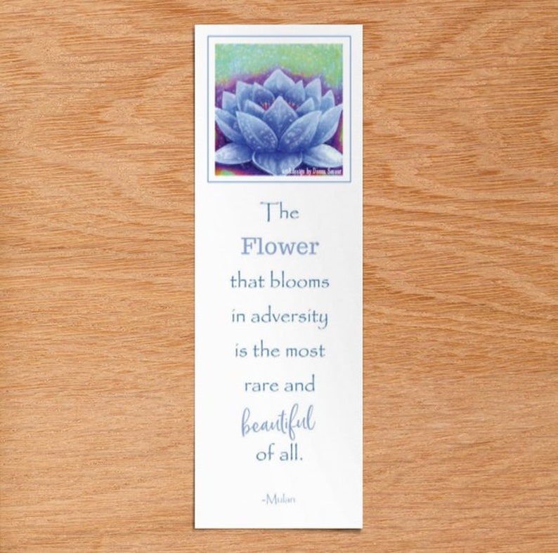 Rumi quote blu morning glories, yoga, Spiritual gift, motivational,Keepsake bookmark, inpirational friend gift mental health image 6