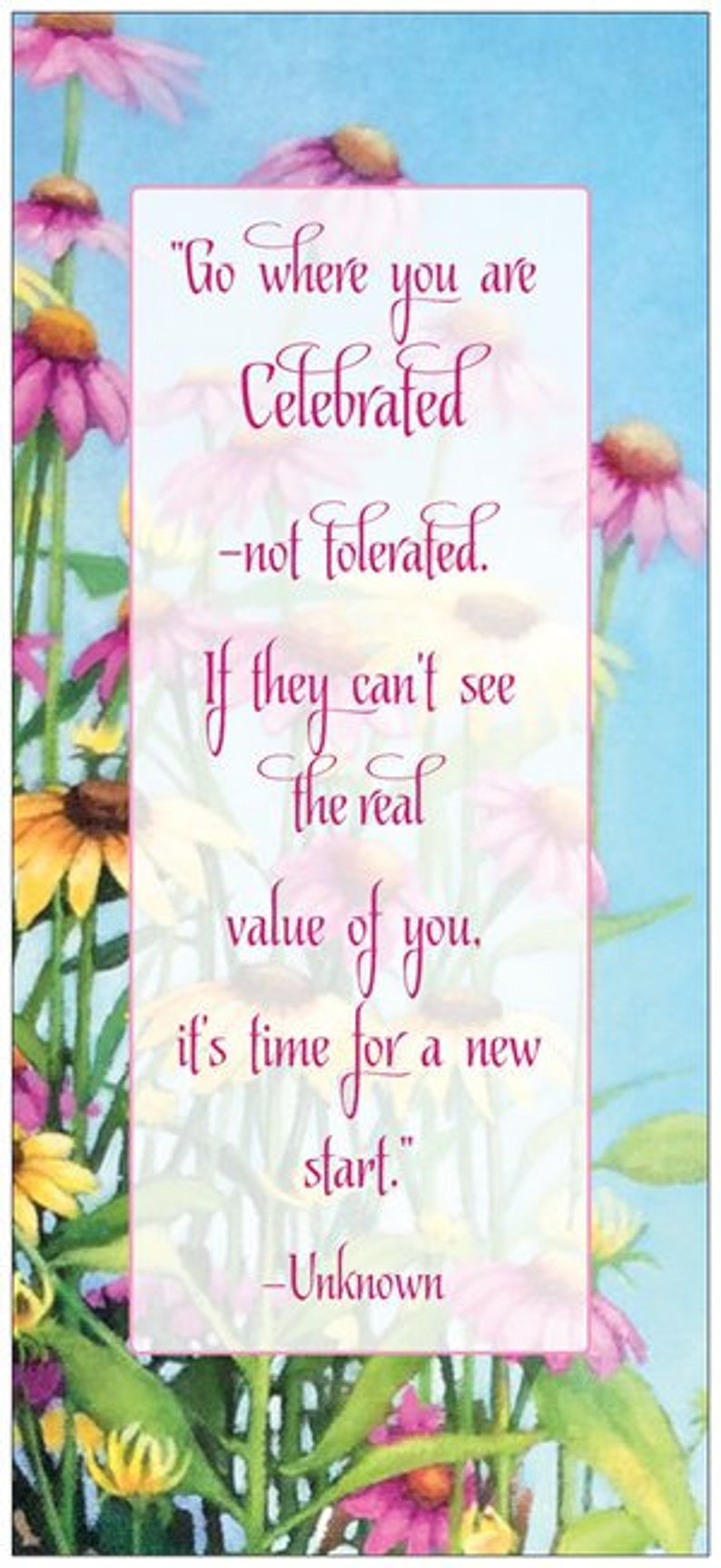 Inspirational Keepsake Card With Quote Encouragement Card Etsy