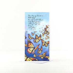 Schmetterlinge, Winnie der Pooh Zitat, Schmetterling Karte;inspirierende Andenken Karte mit Zitat; Komfortkarte; Ermutigung