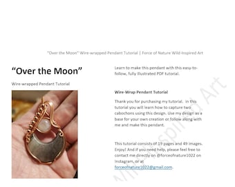 Wire Wrap Crescent Moon Pendant Tutorial "Over the Moon"