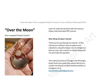 Wire Wrap Crescent Moon Pendant Tutorial "Over the Moon"