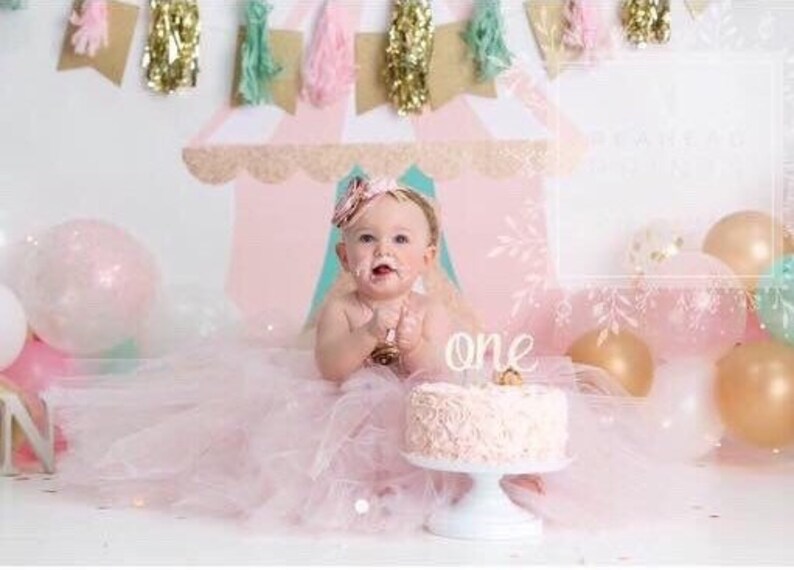 Beautiful Baby Girl First Birthday Tutu Dress In Pink And Gold Etsy