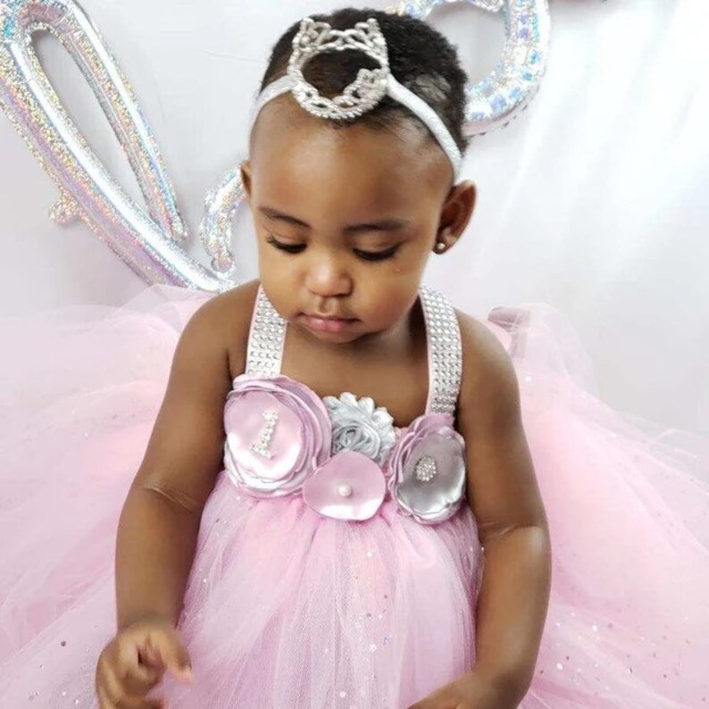 Beautiful Baby Girl First Birthday Tutu Dress in Pink and Etsy