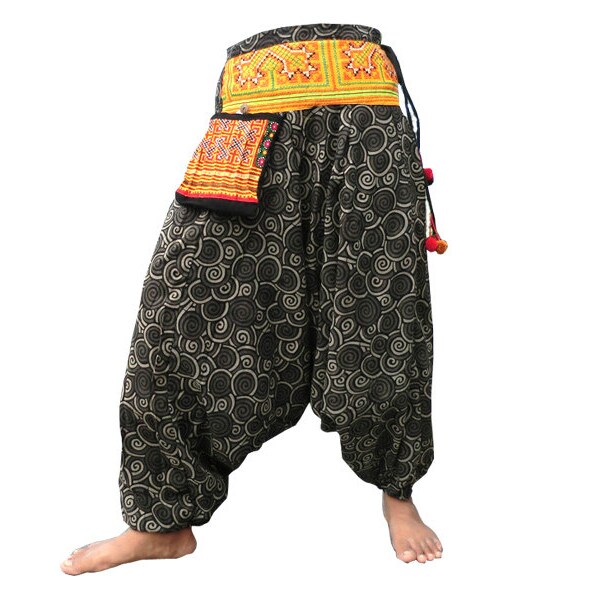 Aladdin Pants / Harem Pants / Baggy Pants / Genie Pants  Hill Tribe Tribal Pattern