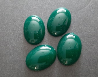 Acrylic Jade 25x13mm Oval Cabochon Stones, 4 PCS, Jewelry Making Supplies, Costume making, Sewing Craft Supplies