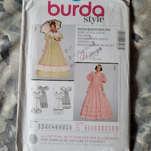 Burda 7466 sewing Pattern, Civil War Costume, Gone with the Wind, Southern Belle Uncut Out of Print,  costume pattern Size 10-28