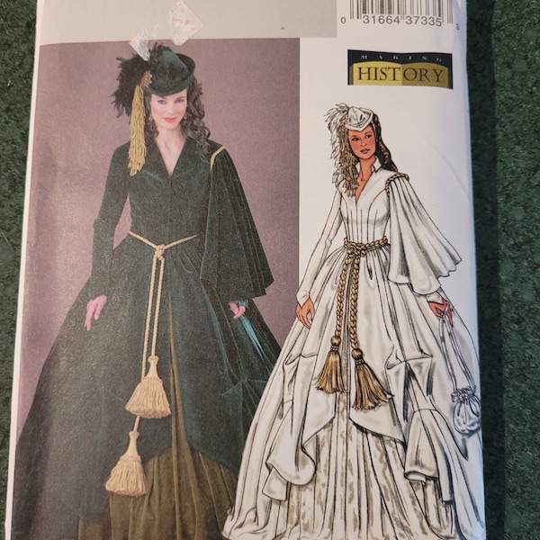 Uncut Butterick 4051, Scarlett's Drapery Dress Costume, Gone with the Wind, Out of Print, Civil War Re-enactment costume pattern