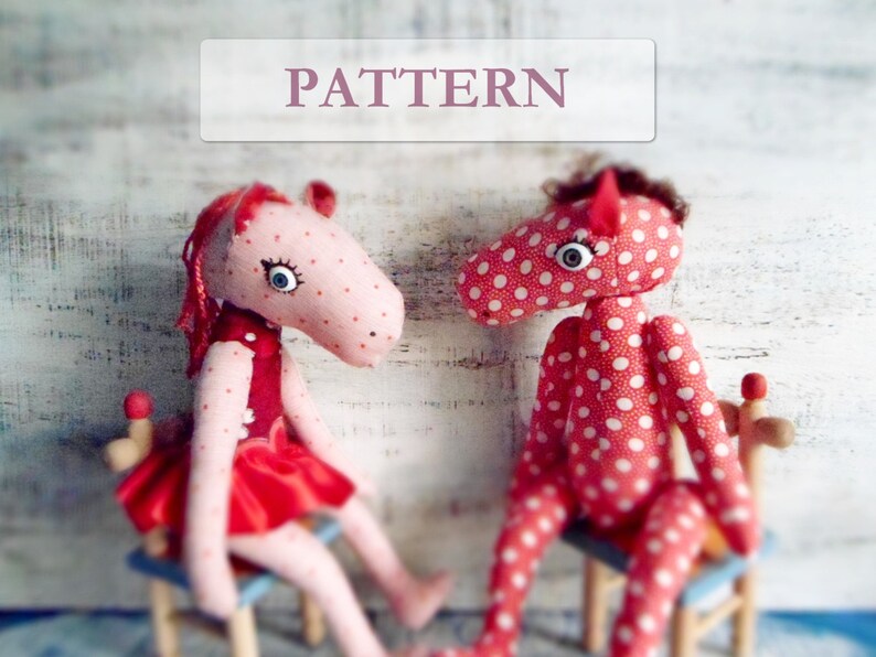 PATTERN for Soft Stuffed Horse Stuffed Toy 13 Inches Etsy