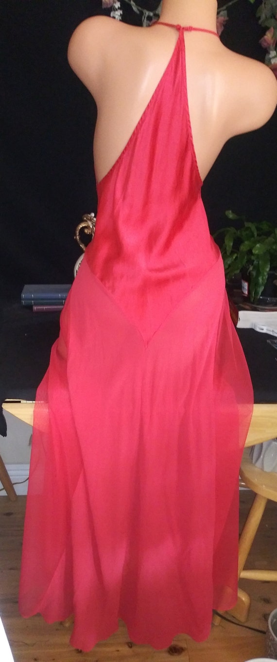 Vtg Silky Victoria's Secret Long Sheer Nightgown Wedd… Gem