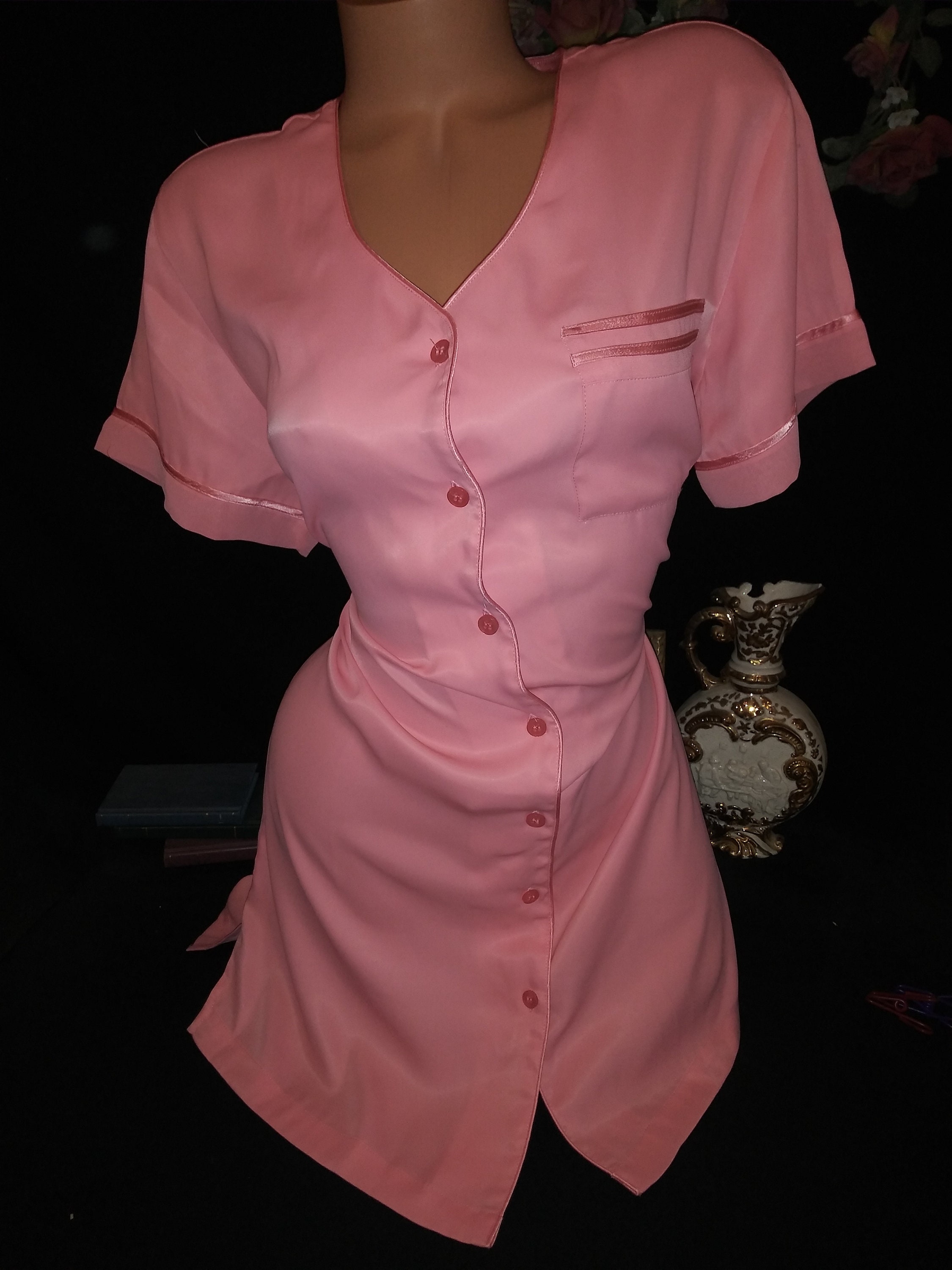 Satin Sexy Lounge Nightie Sleep Shirt 