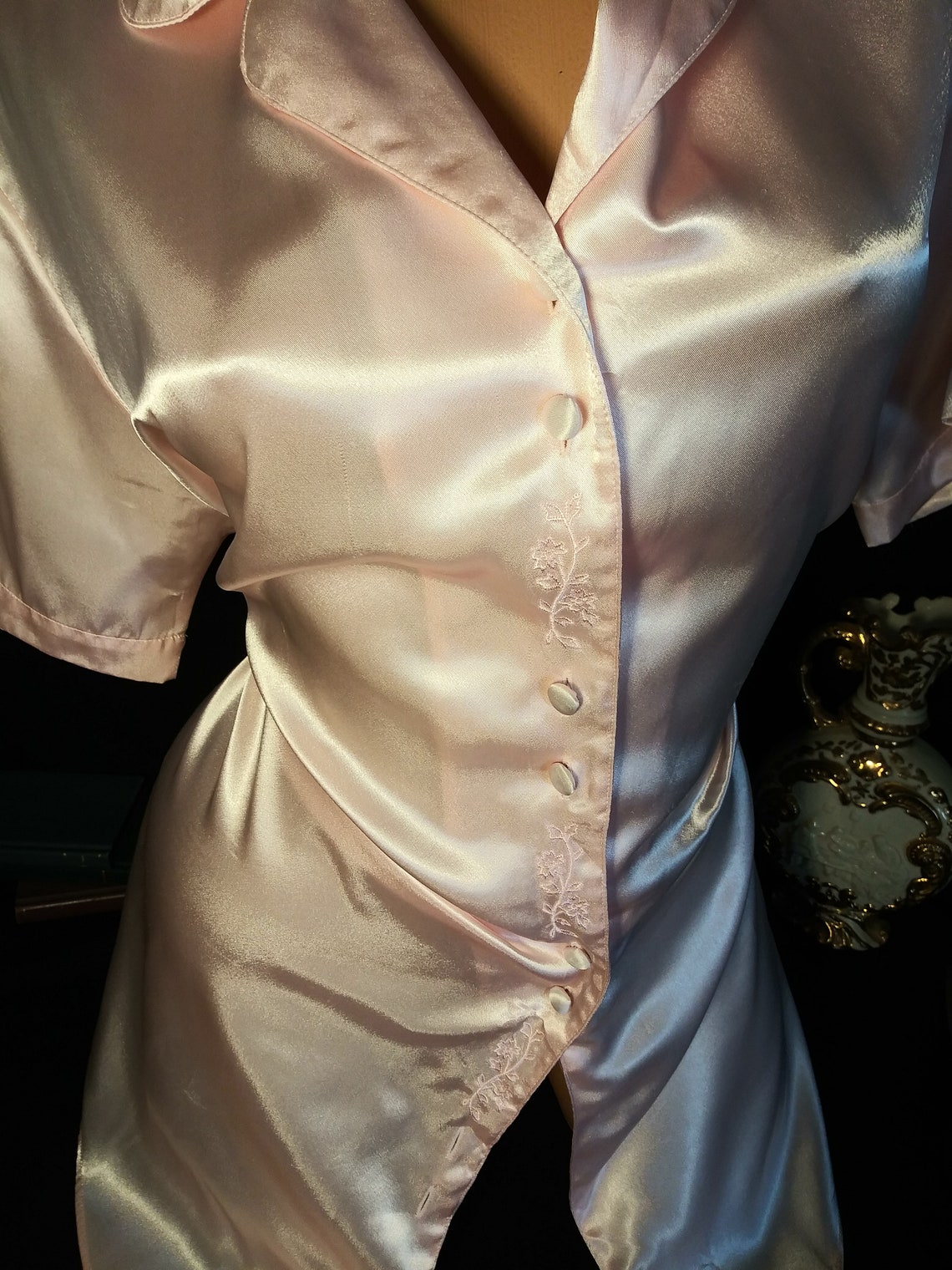 button up sleep gown