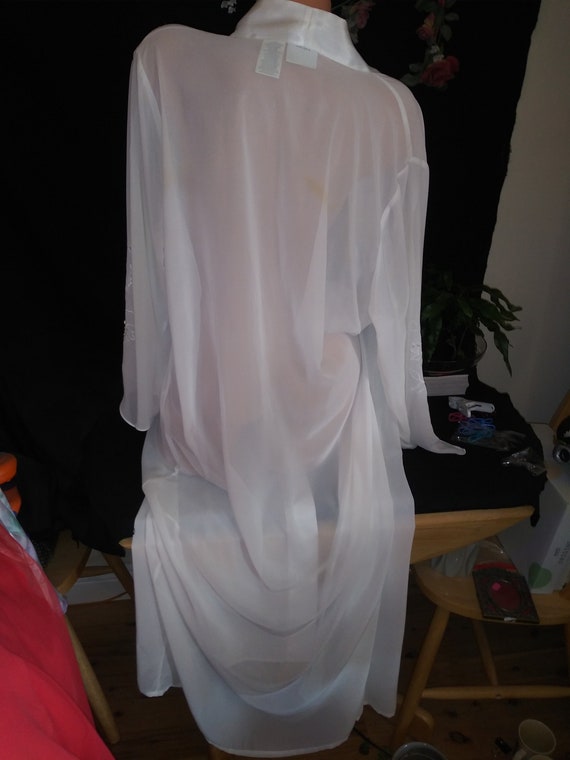 Vtg Tissue Sheer Satin See through Nightie Dressing R… - Gem