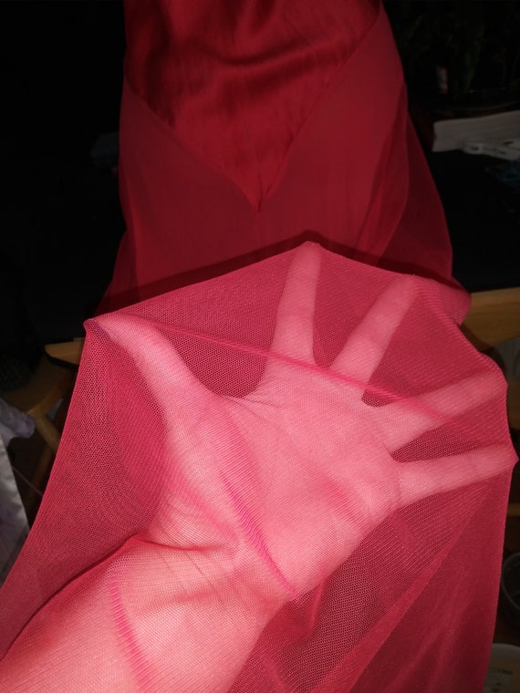 Vtg Silky Victoria's Secret Long Sheer Nightgown Wedd… Gem