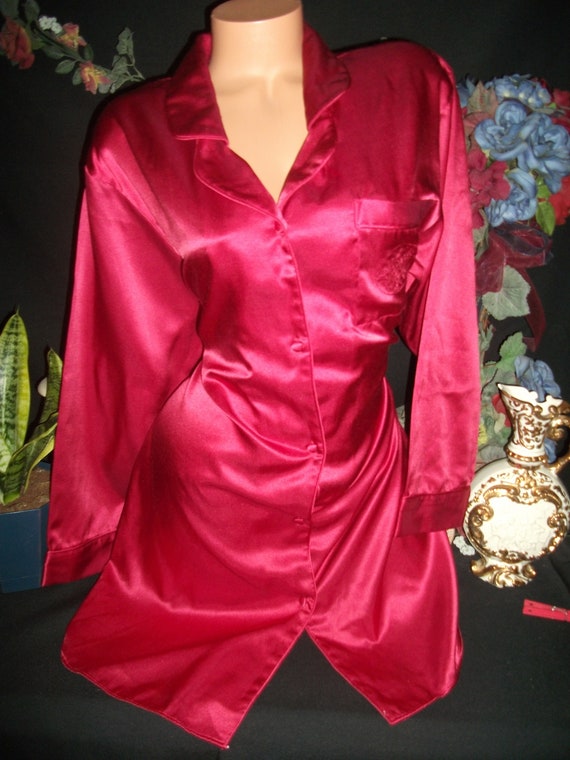 red nighty gown