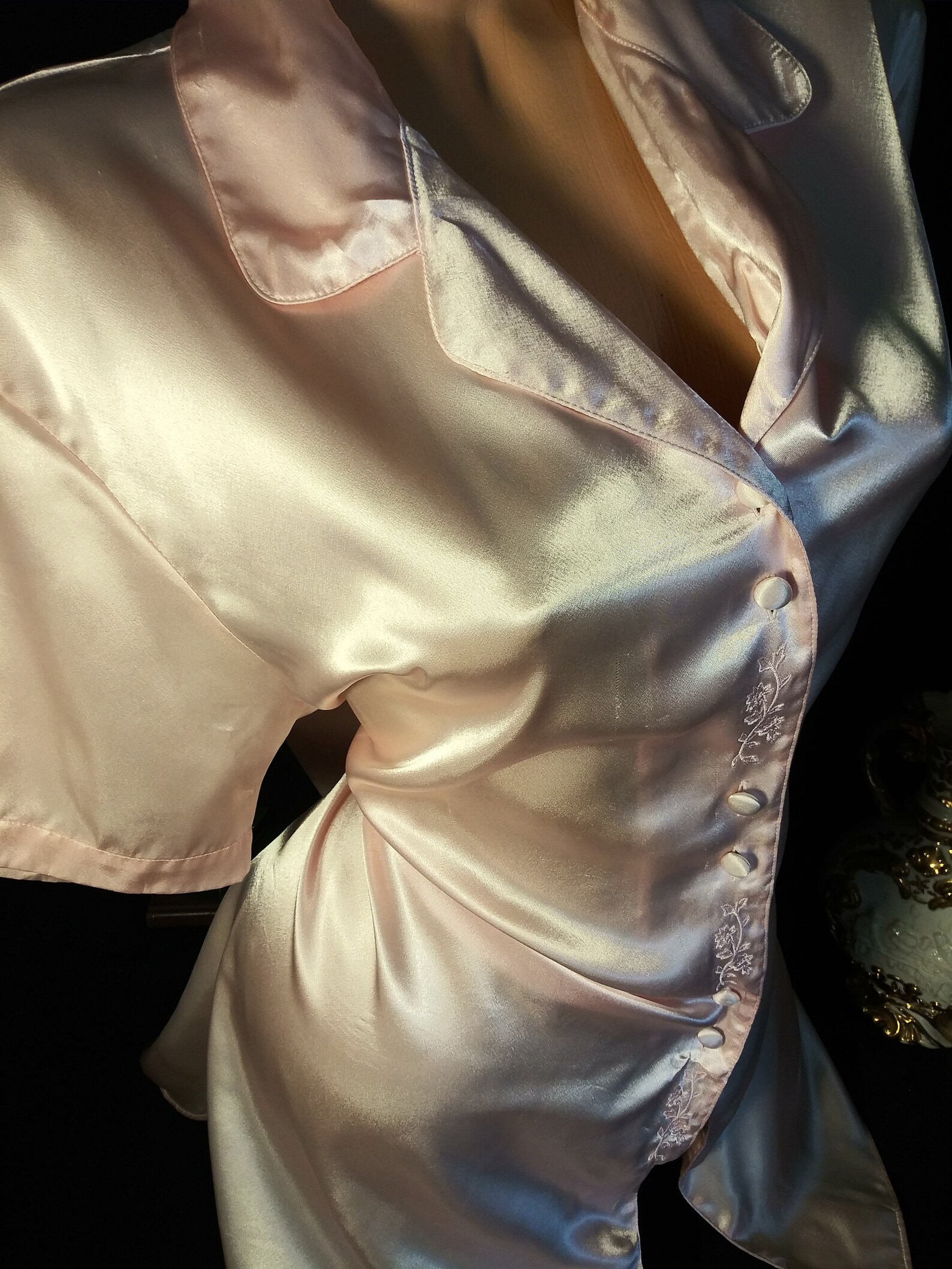 button up sleep gown