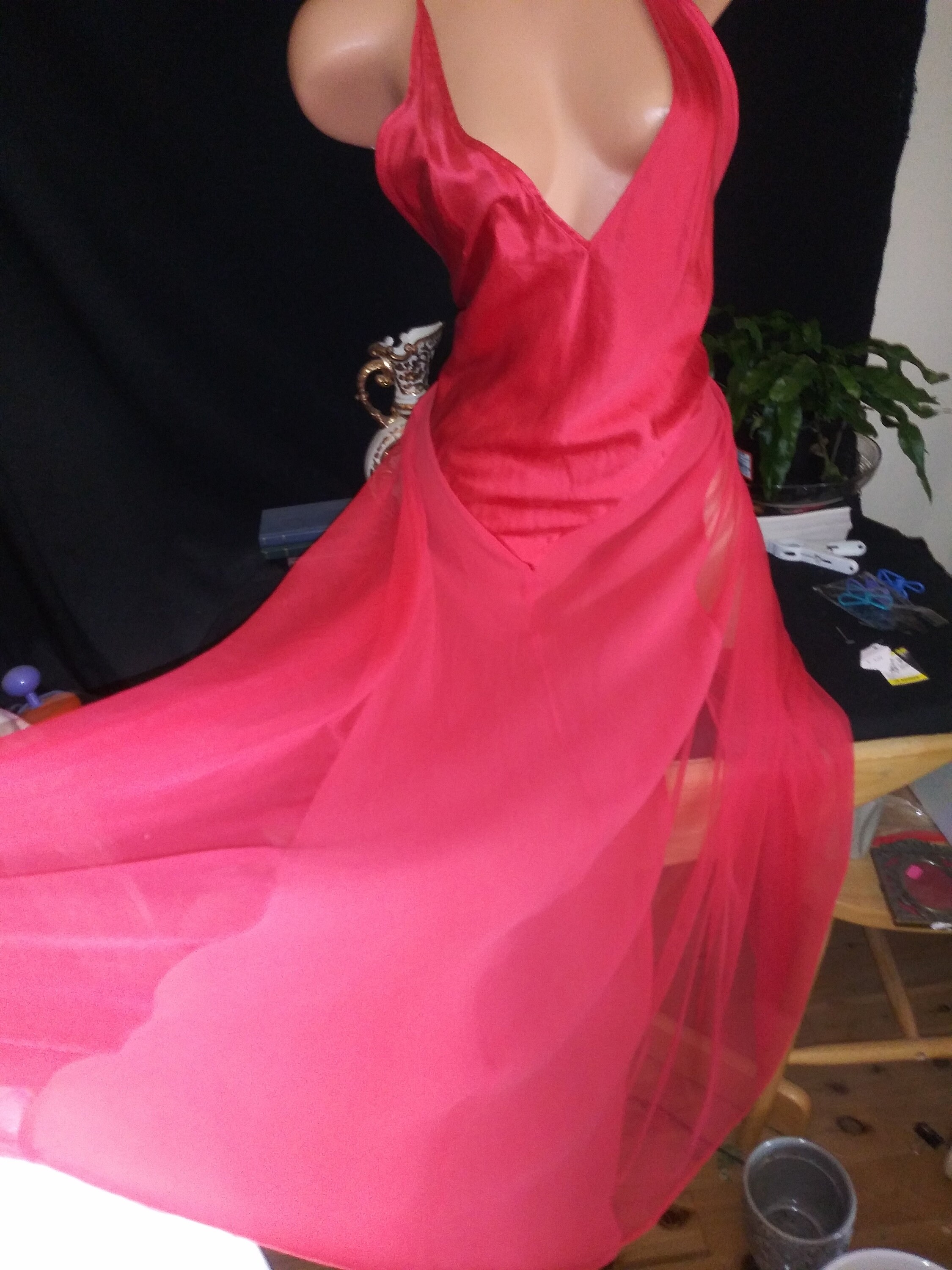 Vtg Silky Victoria's Secret Long Sheer Nightgown Wedding Etsy