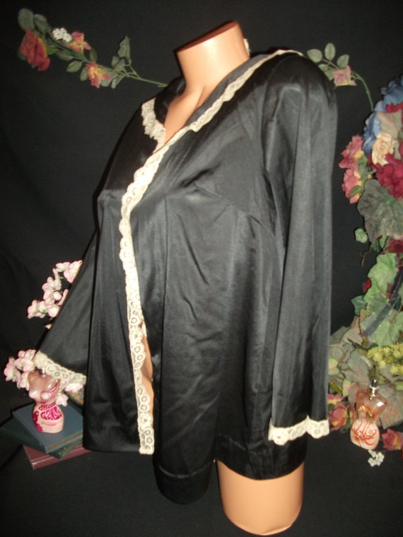 Vtg Silky 50S fine silky Dressing Robe Bed Robe N… - image 4