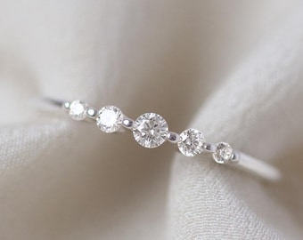 Lunelle -  14K White Gold Diamond Ring