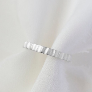 Icarus Band (3mm) - 925 Sterling Silver Textured Groove Wedding Ring Band - Handmade Jewellery