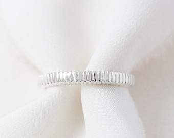 Fluette Band (3mm) - 925 Sterling Silver Fluted Band - Handmade Jewellery