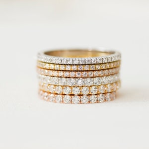Stardust II 14K White Gold Half Eternity Diamond Ring Handmade Jewellery image 7