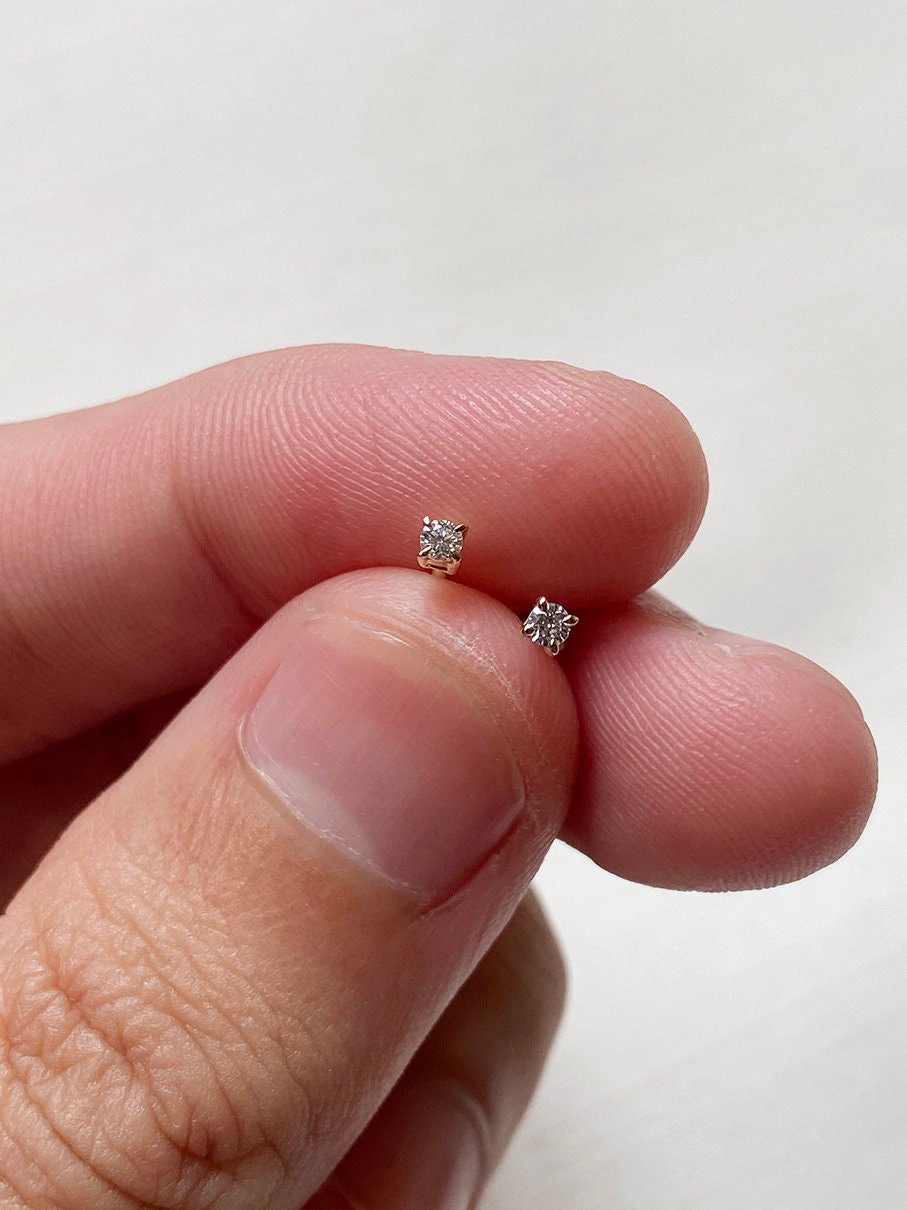 Real baby diamond best sale earrings