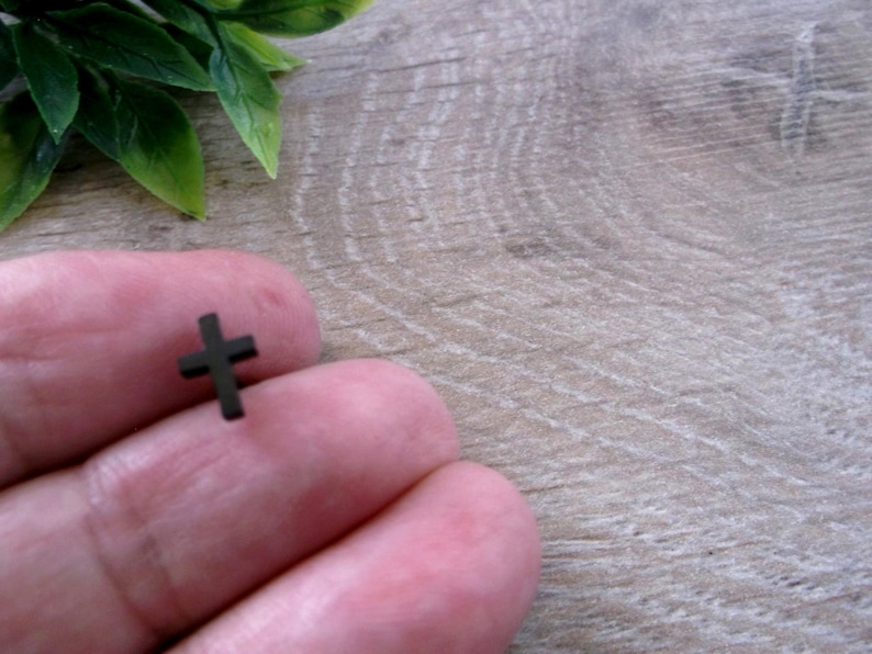 Black cross stud cross earrings new brand cross stud new brand stud black tiny stud smoll cross stud symple cross stud goth cross stud goth