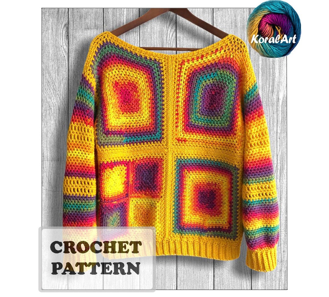 Crochet Sweater Pattern for Beginners, Very Easy and Detailed,pattern ...