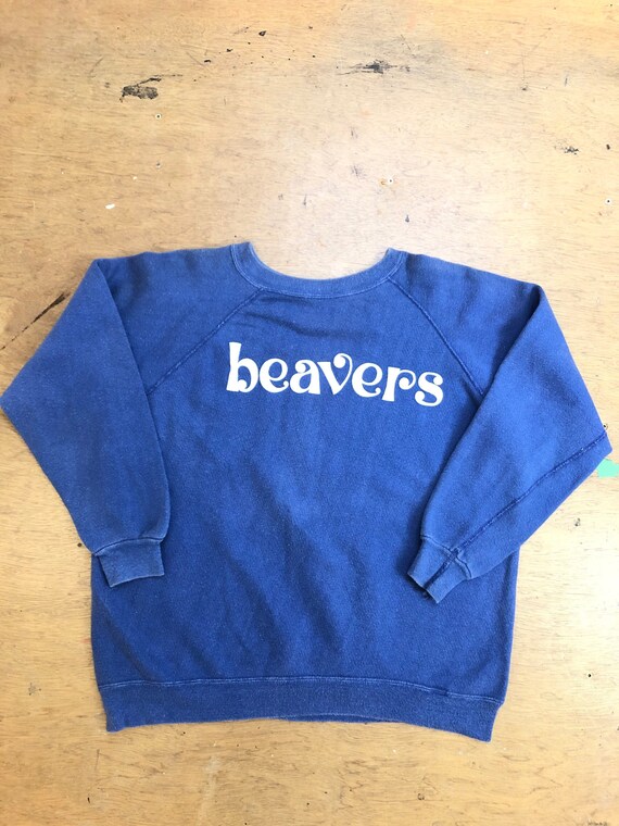 Vintage 1970s Beavers Sweatshirt || 70s Champion B