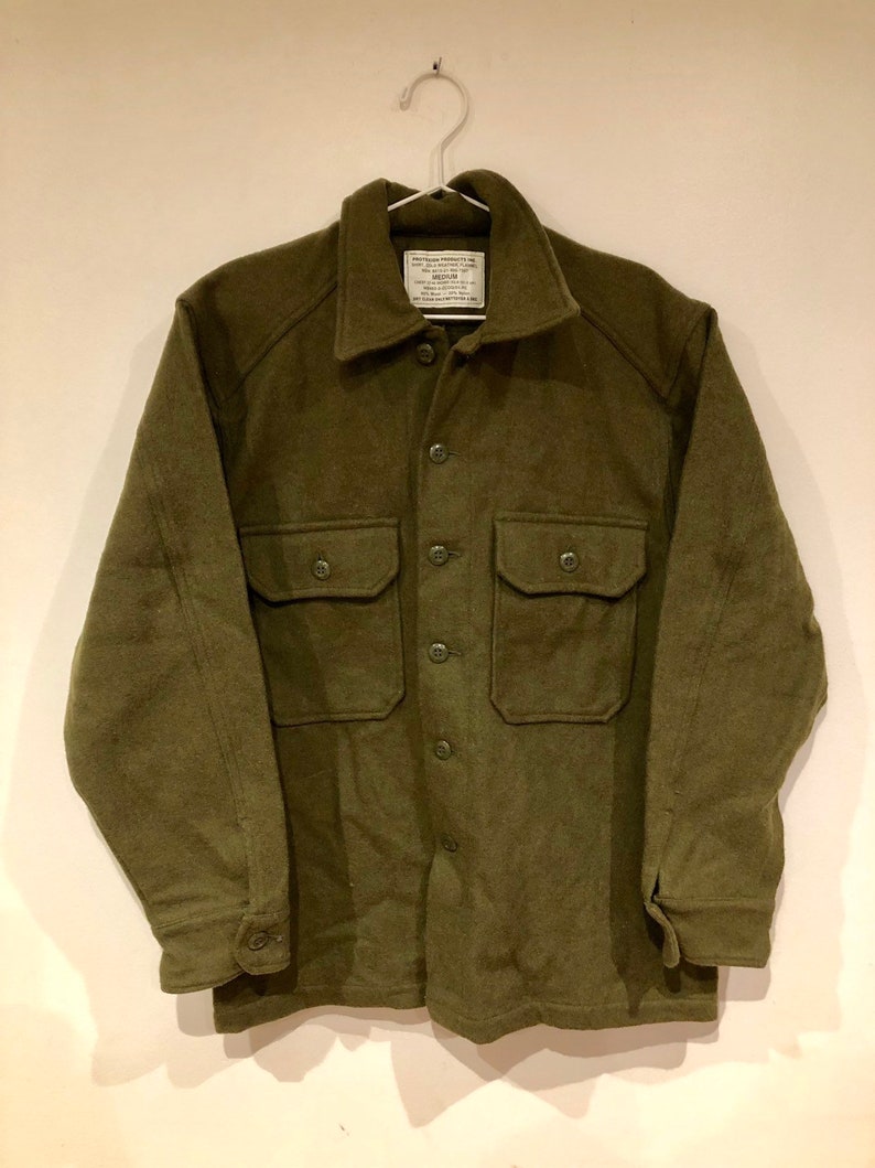 Army Green Military Button Up Flannel