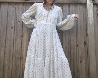 Vintage Gunne Sax Skirt // Jessica's Gunnies Button up Calico