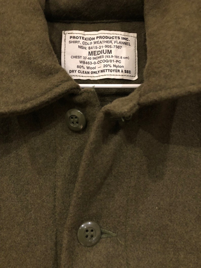 Army Green Military Button Up Flannel