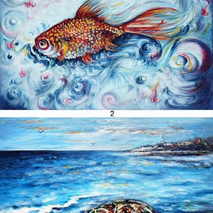 クリオネ 原画 アート 絵画 画家 現代アート 海 イラスト インテリア 幻想的 原画 7 絵画 抽象画 日本画 現代アート インテリアアート