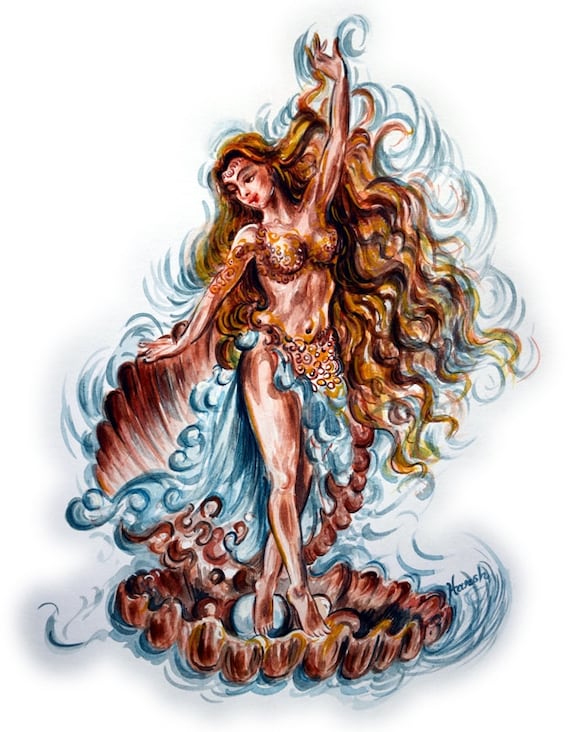 Fonkelnieuw Aphrodite schilderij de Griekse godin van de liefde seks | Etsy OK-63