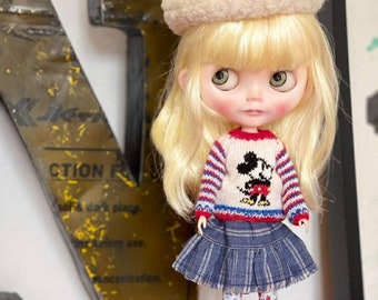 Vintage Mouse sweater for Blythe