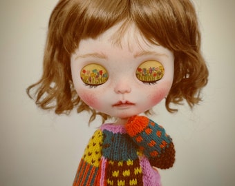 Flora, custom Blythe. OOAK Blythe doll