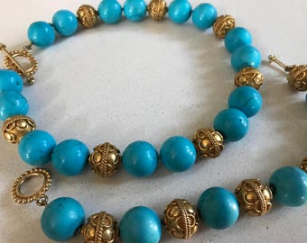 Handmade Turquoise Jewelry Set