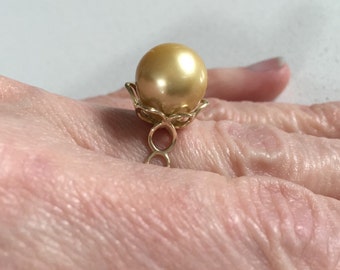 Sale Australian South Sea Golden Pearl Ring