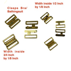 50pcs G Hooks Gold Bra Strap Slider Buckles Slide Hooks Adjusters Buckles  for Swimwear or Bra Making 12mm 9.5mm 8mm -  Canada