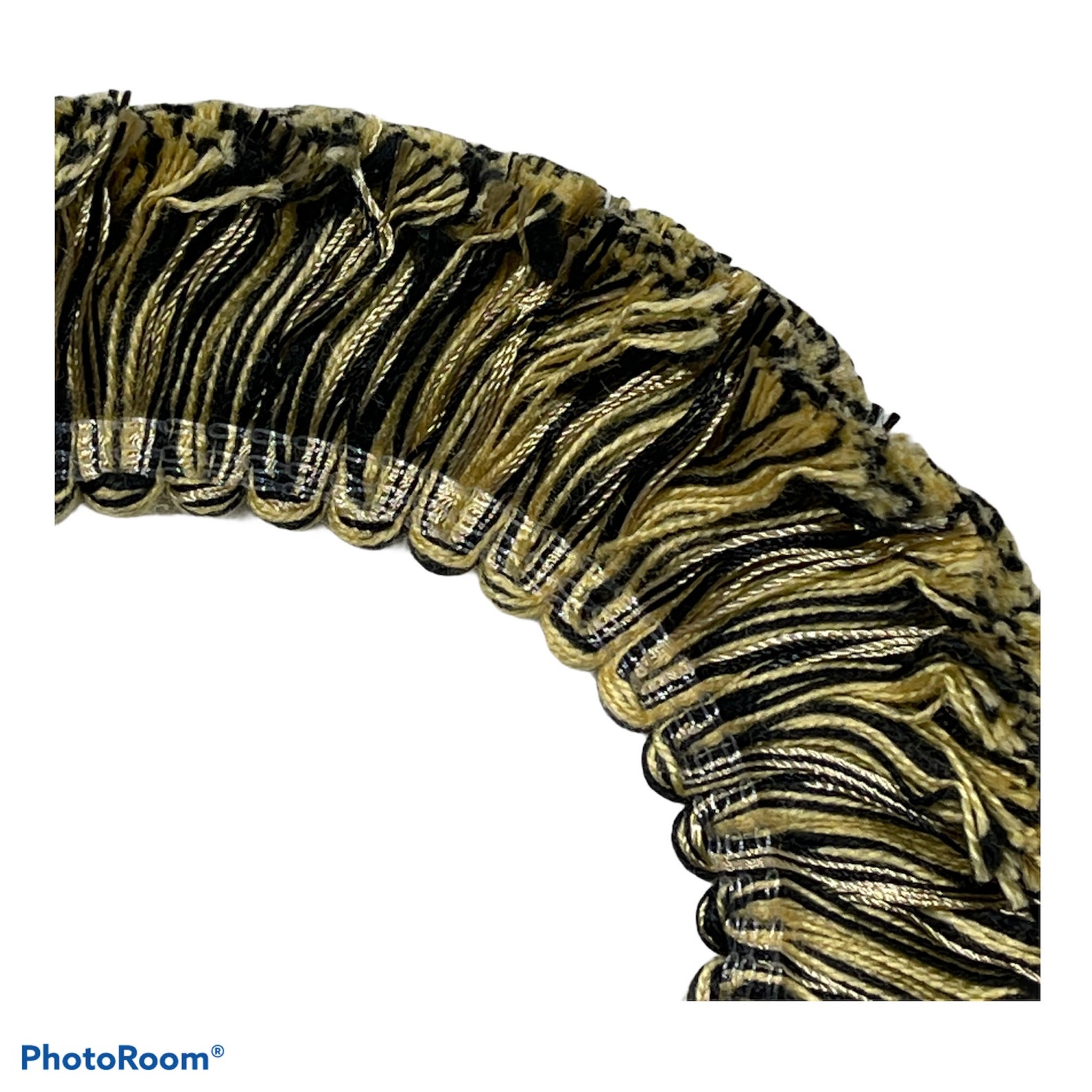 Gimp Upholstery Fringe Trim Gold and Black 2 1/2 Yards by 1 Etsy Canada