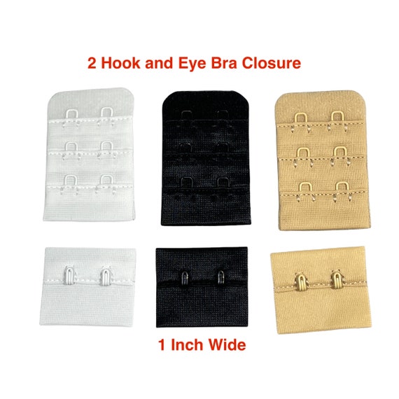 Hook & Eye Back Closure Bra Closure Bra Repair 2-1/4 Beige 5 Sets