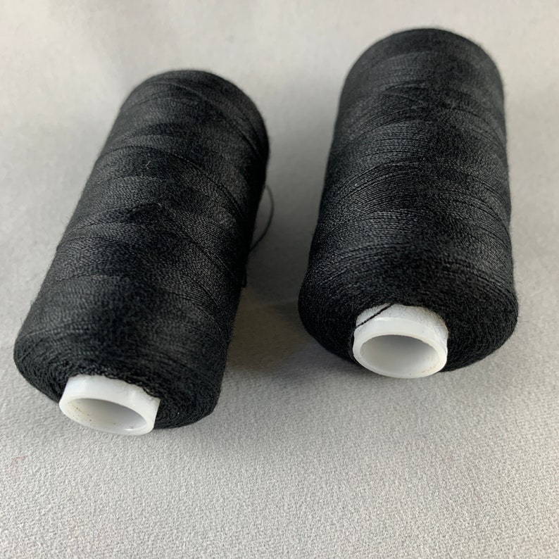 Polyester all purpose thread. Black Sewing Thread 2 spools each 500 m