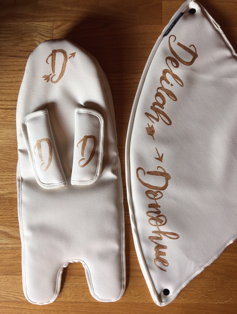 Custom Painted Infant Aulon Car Seat Stroller Hood Monogram Personalized Free Range Mama Babyyoya