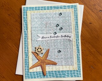 Birthday Greeting Card - Blank Inside - 4.25 x 5.5 - Handmade - Ready to Ship - Floral